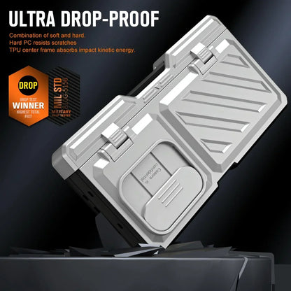 For Samsung Galaxy Z Fold4 5G Shockproof Tpu Pc Case With Pen - Gold - Mekamart Australia