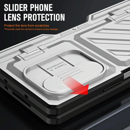 For Samsung Galaxy Z Fold4 5G Shockproof Tpu Pc Case With Pen - Gold - Mekamart Australia