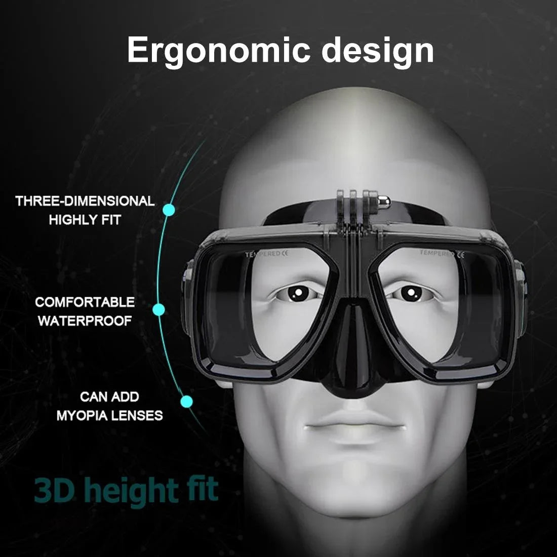 Underwater Diving Mask for Action Cameras - Mekamart Australia