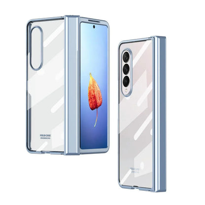 For Samsung Galaxy Z Fold4 5G Samsung Fold 4 Full Body Hinge Case - Electroplated - Black - Mekamart Australia