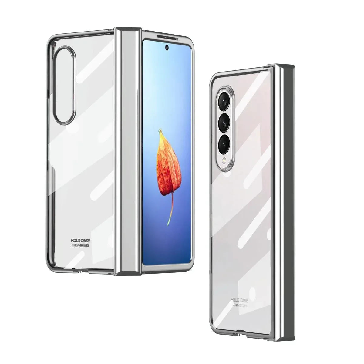 For Samsung Galaxy Z Fold4 5G Samsung Fold 4 Full Body Hinge Case - Electroplated - Black - Mekamart Australia