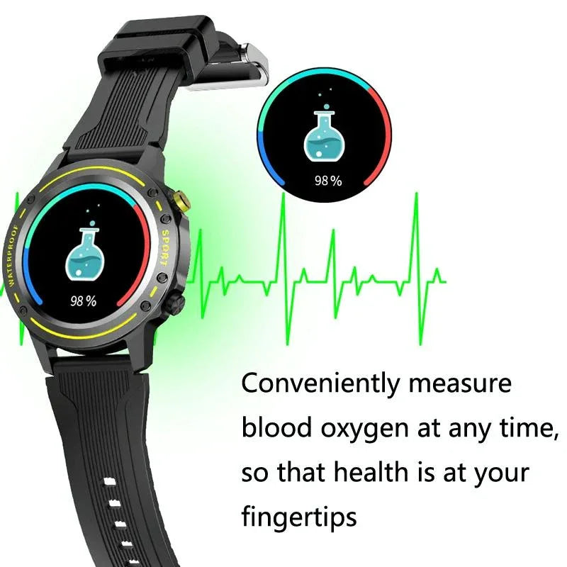 Waterproof Bluetooth Bracelet With Hr And Temperature Tracking - Red - Mekamart Australia