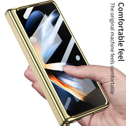 For Samsung Galaxy Z Fold4 5G Magnetic Hinged Case - Champagne Gold - Mekamart Australia