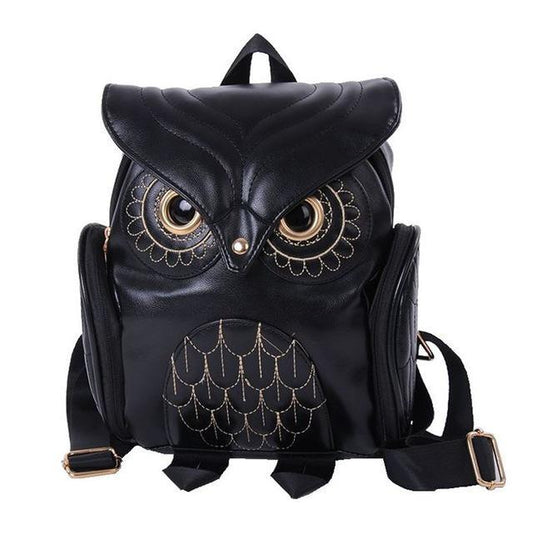 Women Owl Print Pu Backpack - Colourful and Stylish - Pink