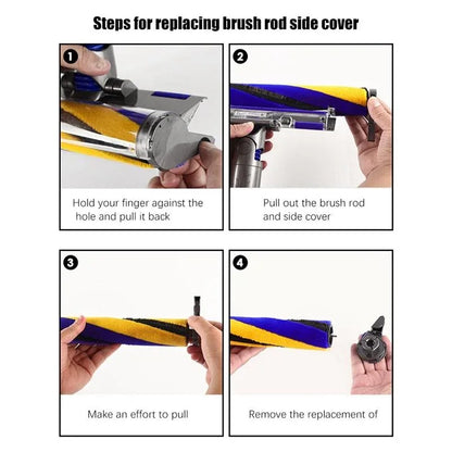 Soft Velvet Suction Head Brush for Dyson V12 V15 Slim Vacuum Cleaner - Yellow Blue - Mekamart Australia