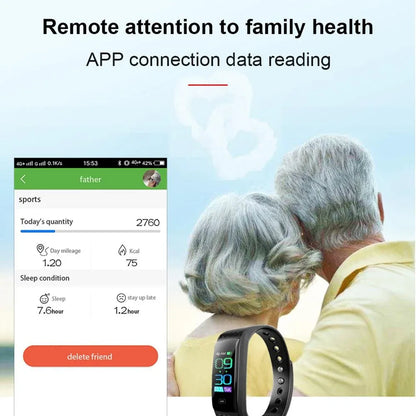 Smart Bracelet With Call Reminder Heart Rate & Sleep Monitoring - Ip67 Waterproof - Black - Mekamart Australia