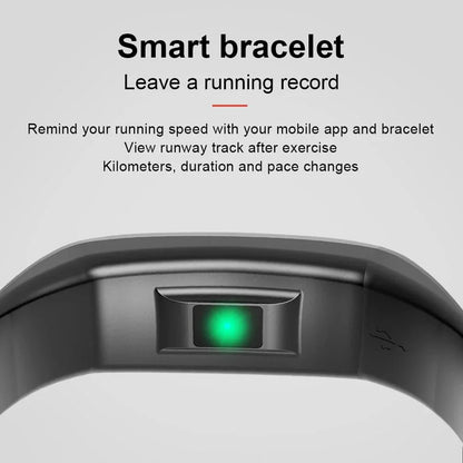 Smart Bracelet With Call Reminder Heart Rate & Sleep Monitoring - Ip67 Waterproof - Black - Mekamart Australia