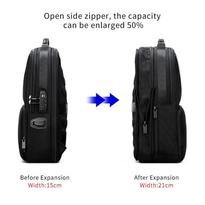 Anti-theft Waterproof Business Backpack for Travel - 30x15x44cm in Black - Mekamart Australia