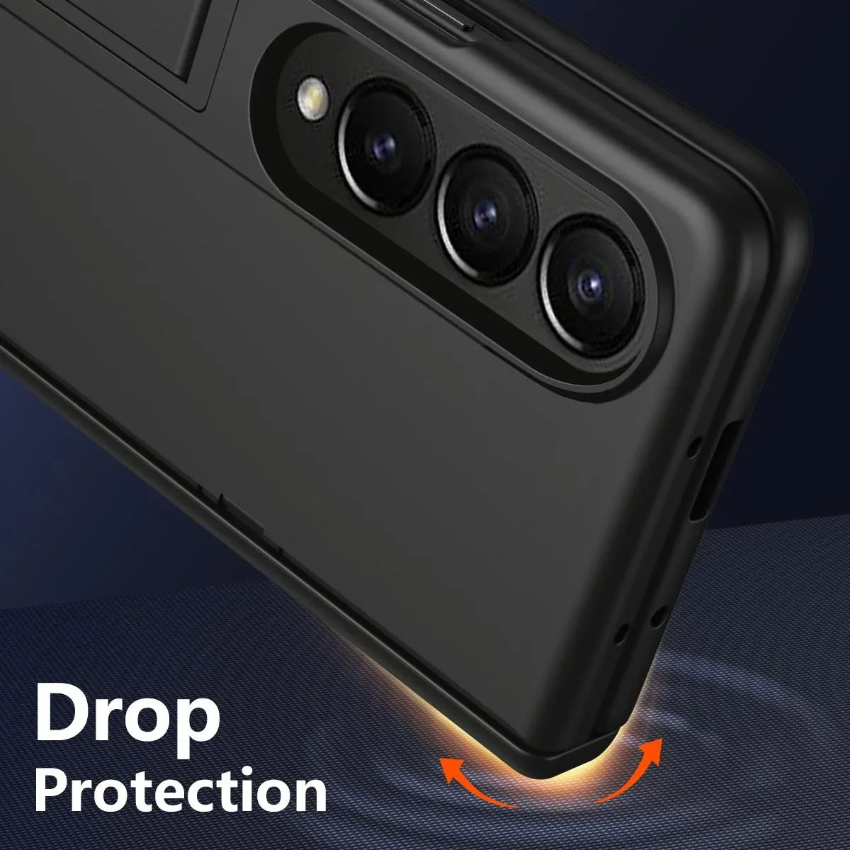 For Samsung Galaxy Z Fold4 5G Shockproof Case With Holder - All-Inclusive - Red - Mekamart Australia