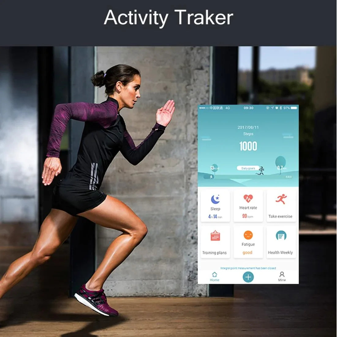 Waterproof Oled Fitness Tracker - Ip67 - Black - Mekamart Australia