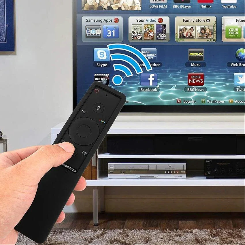 Silicone Non-slip Remote Control Cover for Samsung Smart Tv - Black - Mekamart Australia