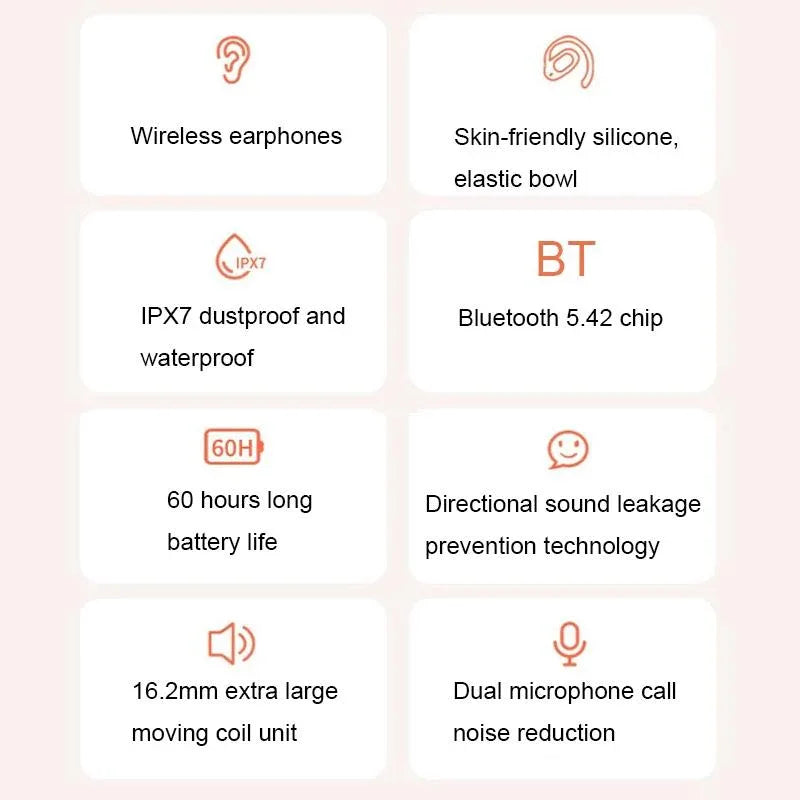 Wireless Dual-mic Bluetooth Earphones with Noise Reduction and Led Display - Skin-Colour - Mekamart Australia