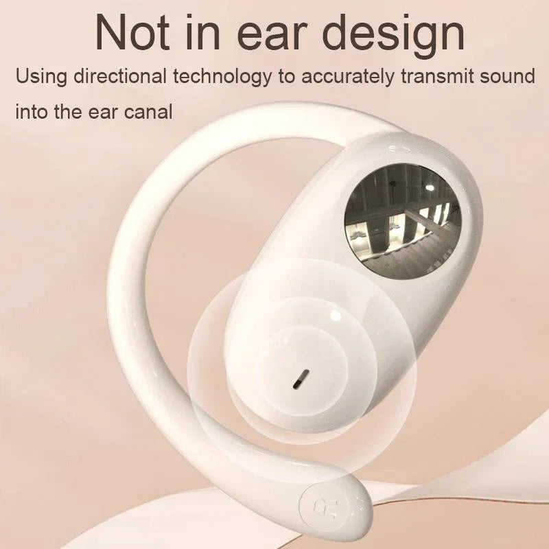 Wireless Dual-mic Bluetooth Earphones with Noise Reduction and Led Display - Skin-Colour - Mekamart Australia
