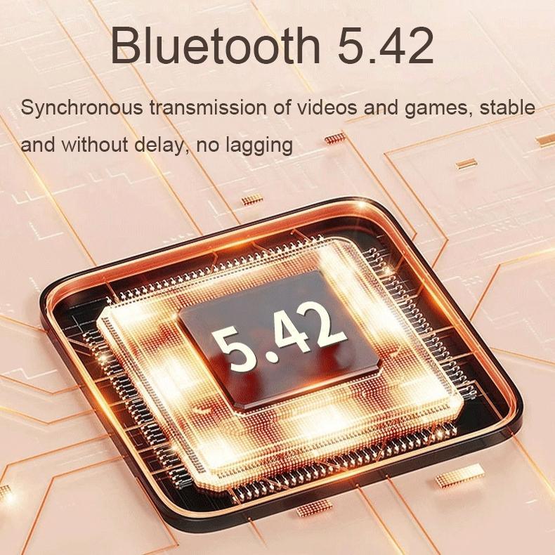 Wireless Dual-mic Bluetooth Earphones with Noise Reduction and Led Display - Skin-Colour - Mekamart Australia