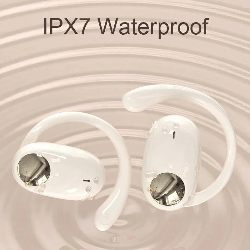 Wireless Dual-mic Bluetooth Earphones with Noise Reduction and Led Display - Skin-Colour - Mekamart Australia