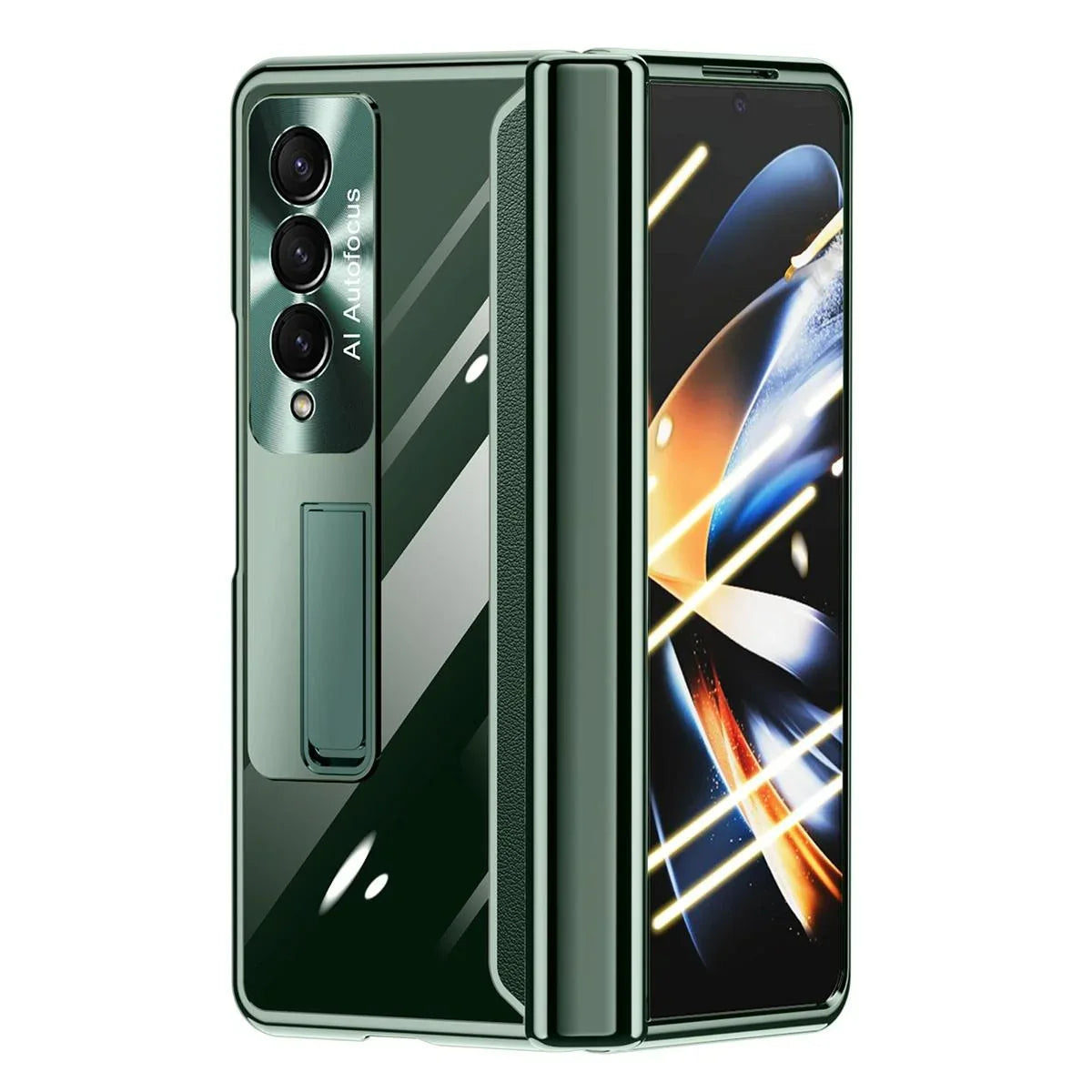 For Samsung Galaxy Z Fold4 5G Samsung Fold 4 Full Body Hinge Case - Electroplated - Green - Mekamart Australia