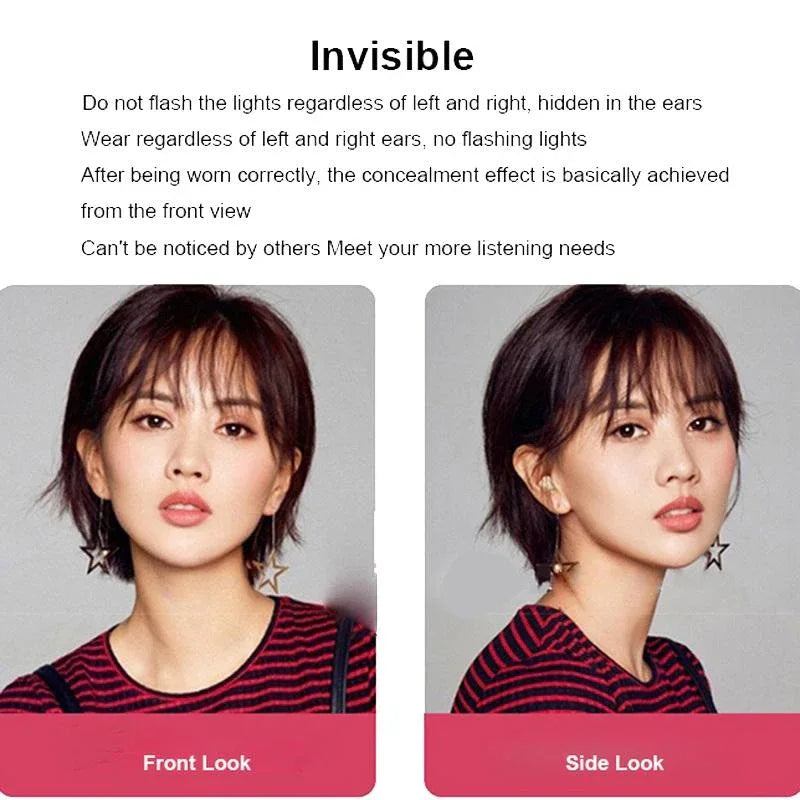 Wireless Noise-cancelling Earbuds with Digital Display and Charging Case - Skin Colour - Mekamart Australia