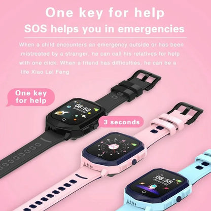 1.4 Inch 4G Gps Positioning Children Calling Watch With Sos Function - Black - Mekamart Australia