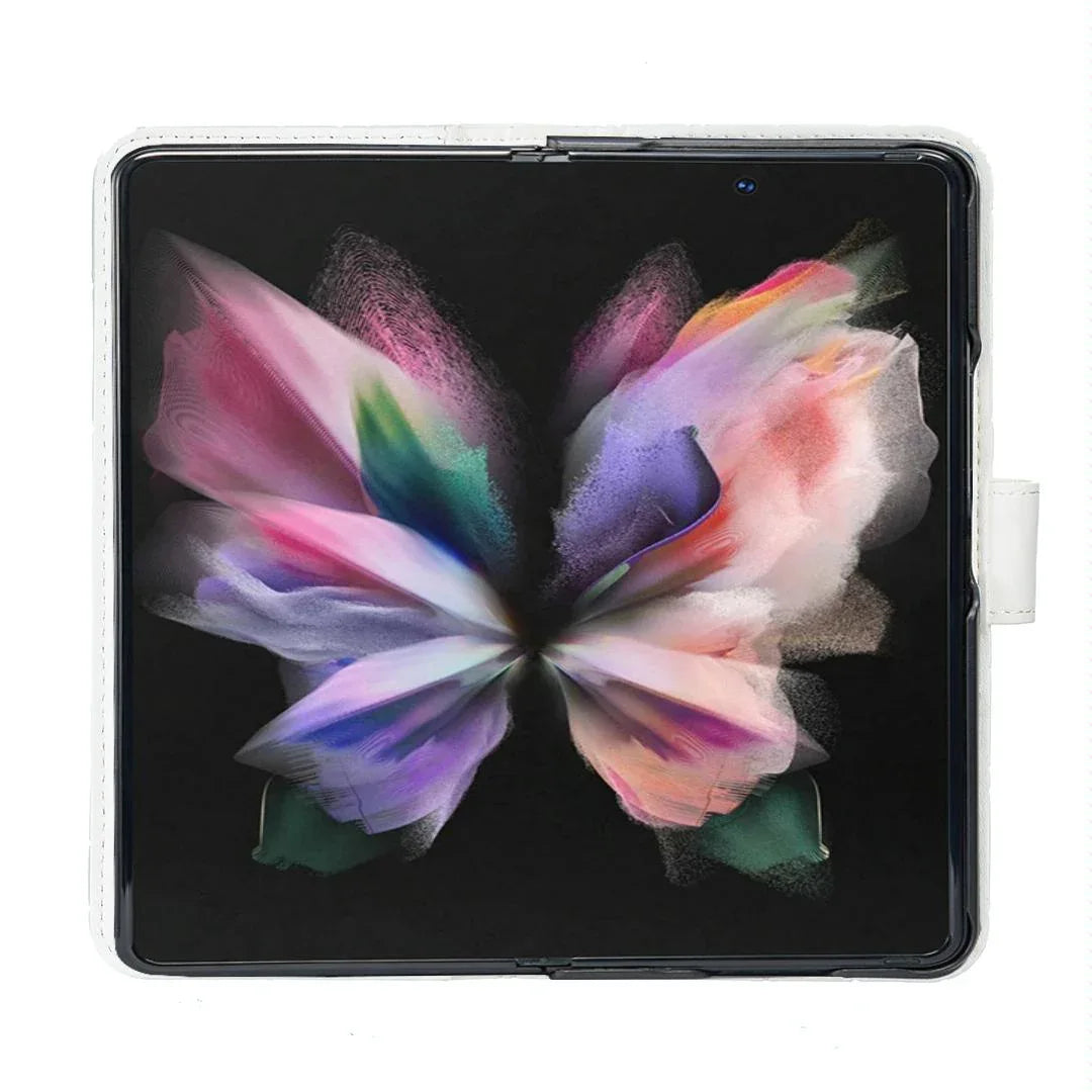 For Samsung Galaxy Z Fold4 5G Diamond Lattice Flip Wallet Case - Pink - Mekamart Australia