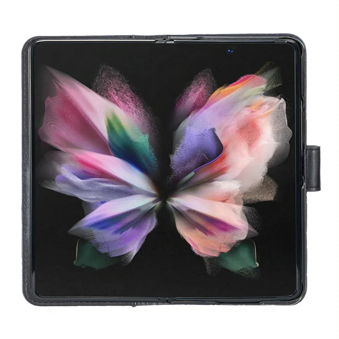 For Samsung Galaxy Z Fold4 5G Diamond Lattice Flip Wallet Case - Pink - Mekamart Australia