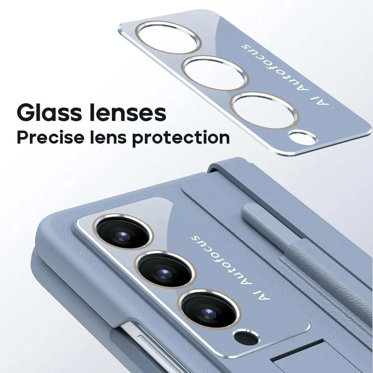 For Samsung Galaxy Z Fold4 5G Full Coverage Pc Case With Pen - White - Mekamart Australia