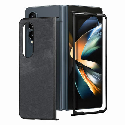 For Samsung Galaxy Z Fold4 5G Pu Back Cover - Solid Colour - Green - Mekamart Australia