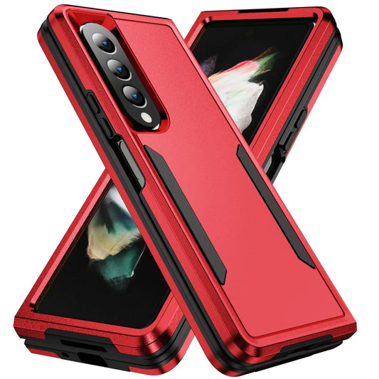 For Samsung Galaxy Z Fold4 5G Shockproof Pc Tpu Case - Red + Black - Mekamart Australia