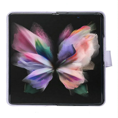 For Samsung Galaxy Z Fold4 5G Samsung Fold 4 Diamond Lattice Wallet Case - Sleek And Stylish - Green - Mekamart Australia