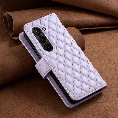 For Samsung Galaxy Z Fold4 5G Samsung Fold 4 Diamond Lattice Wallet Case - Sleek And Stylish - Green - Mekamart Australia