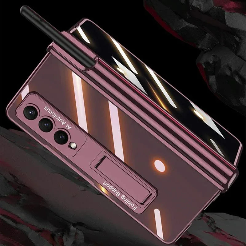 For Samsung Galaxy Z Fold4 5G Magnetic Privacy Case - Foldable - Silver - Mekamart Australia