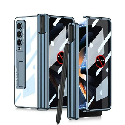 For Samsung Galaxy Z Fold4 5G Magnetic Privacy Case - Foldable - Silver - Mekamart Australia