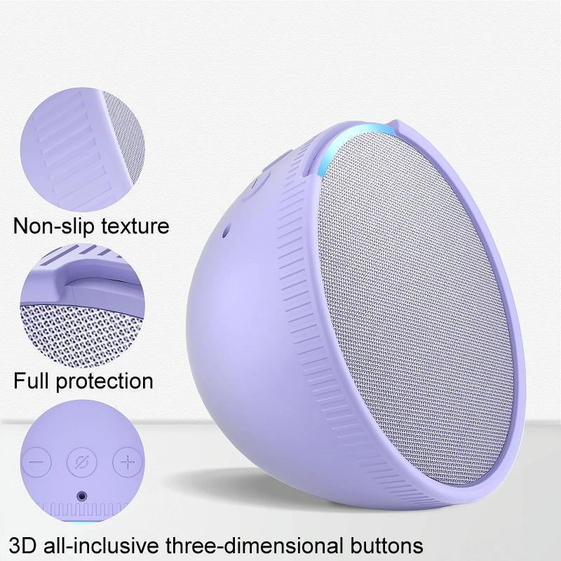 Protective Cover for Amazon Echo Pop Smart Speaker - Drop-proof and All-inclusive - White - Mekamart Australia