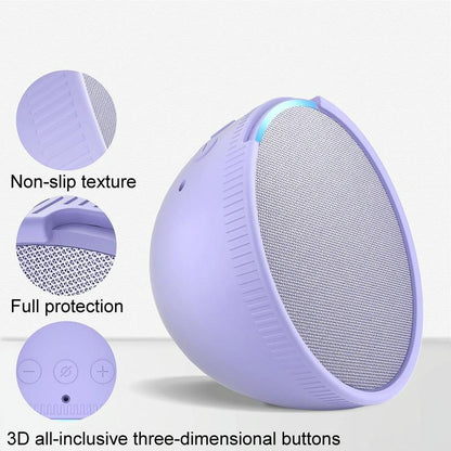 Protective Cover for Amazon Echo Pop Smart Speaker - Drop-proof and All-inclusive - White - Mekamart Australia