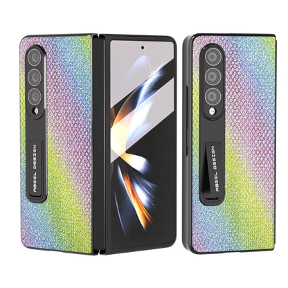 For Samsung Galaxy Z Fold4 5G Diamond Edge Case With Holder - Black - Mekamart Australia