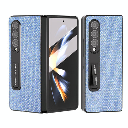 For Samsung Galaxy Z Fold4 5G Diamond Edge Case With Holder - Black - Mekamart Australia