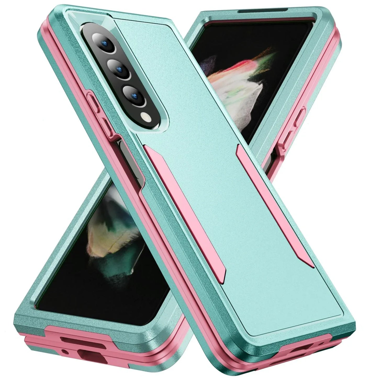For Samsung Galaxy Z Fold4 5G Shockproof Pc Tpu Case - Blue - Mekamart Australia