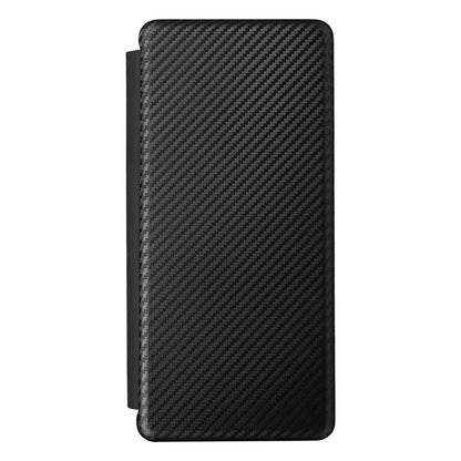 For Samsung Galaxy Z Fold4 5G Carbon Fiber Flip Leather Case - Brown - Mekamart Australia