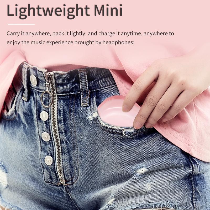 Wireless Stereo Sports Bluetooth Earphones with Charging Box - K88 Tws - Pink - Mekamart Australia