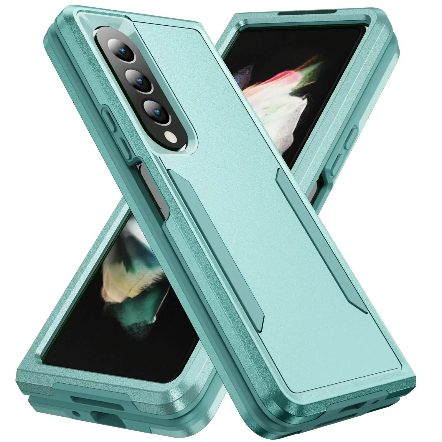For Samsung Galaxy Z Fold4 5G Shockproof Pc Tpu Case - Green - Mekamart Australia