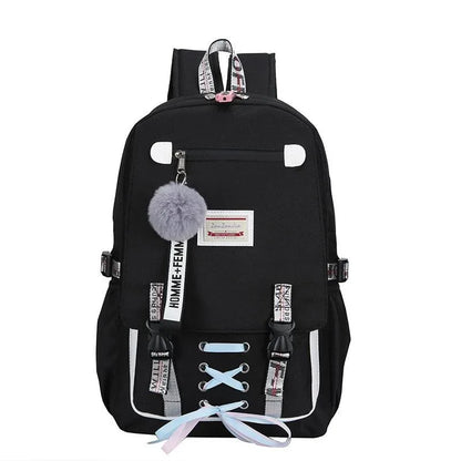 Anti-theft Usb Backpack for Sports and Leisure - Black - Mekamart Australia