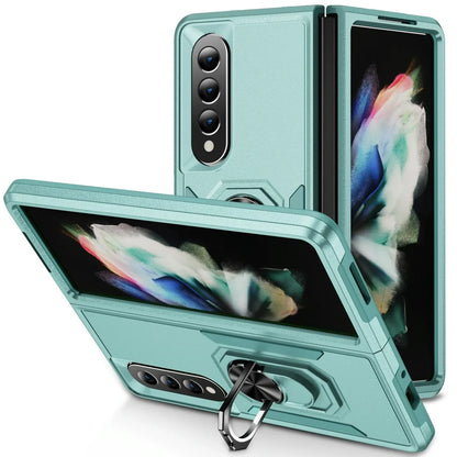 For Samsung Galaxy Z Fold4 5G Shockproof Case With Holder - Pc Tpu - Blue - Mekamart Australia