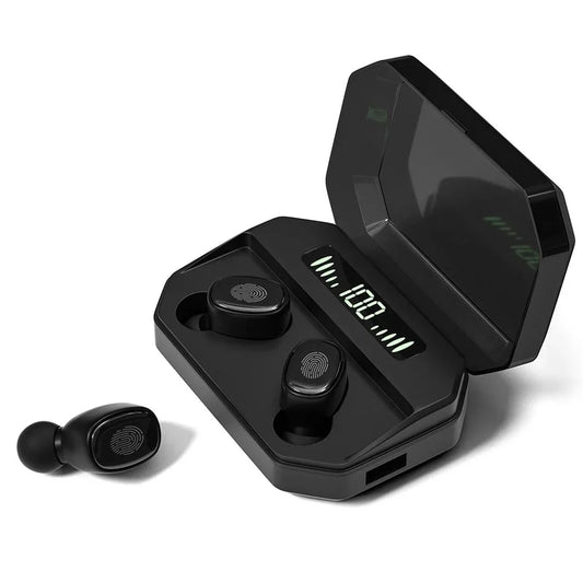 Wireless Bluetooth 5.0 Earbuds with Touch Display & Charging Case - Red - Mekamart Australia