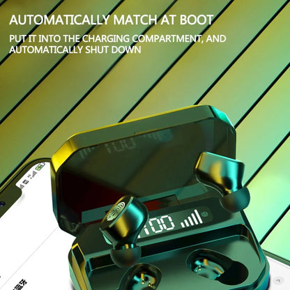 Wireless Bluetooth 5.0 Earbuds with Touch Display & Charging Case - Red - Mekamart Australia