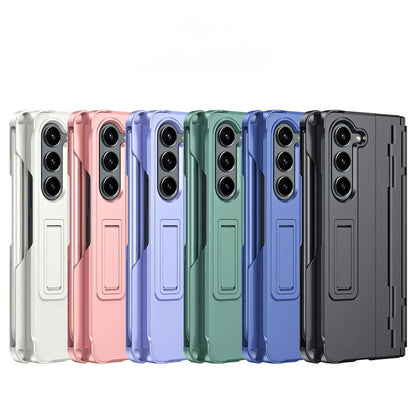 For Samsung Galaxy Z Fold4 5G Shockproof Diamond Case With Hinge And Pen - Purple - Mekamart Australia