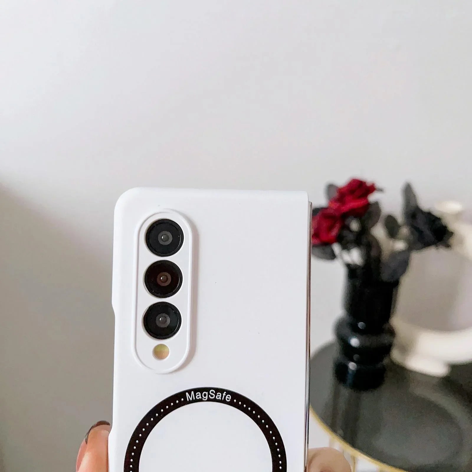 For Samsung Galaxy Z Fold4 5G Magnetic Skin Case - Magsafe - Pink - Mekamart Australia