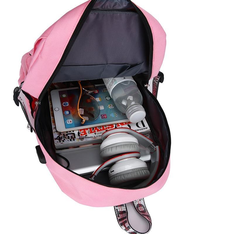 Anti-theft Usb Backpack for Sports and Leisure - Pink - Mekamart Australia