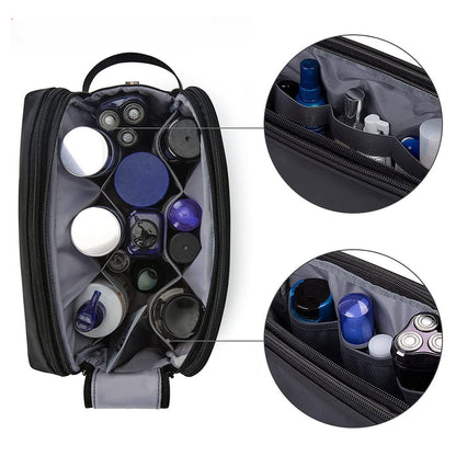 Vibe Geeks Water Resistant Travel Toiletry Organizer Bag - Black