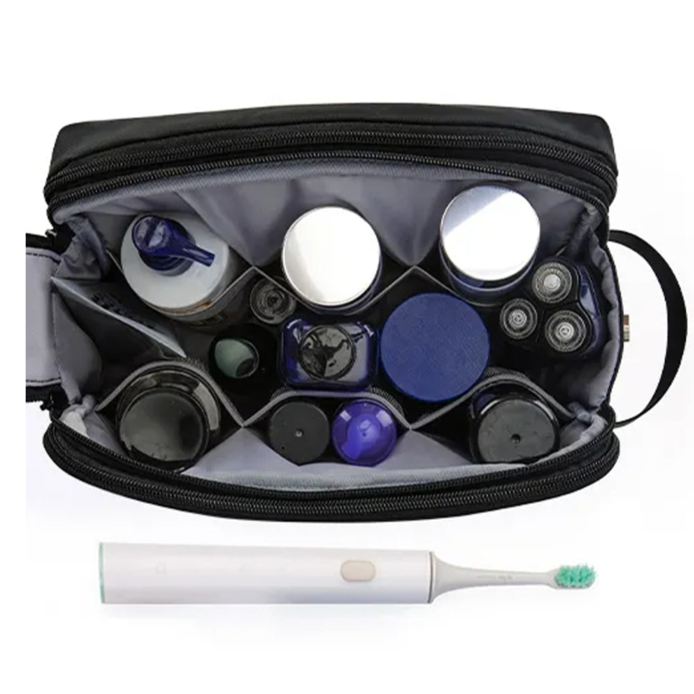Vibe Geeks Water Resistant Travel Toiletry Organizer Bag - Black