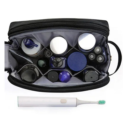 Vibe Geeks Water Resistant Travel Toiletry Organizer Bag - Black