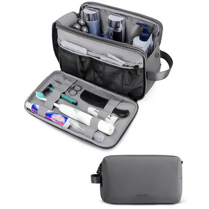 Vibe Geeks Water Resistant Travel Toiletry Organizer Bag - Grey
